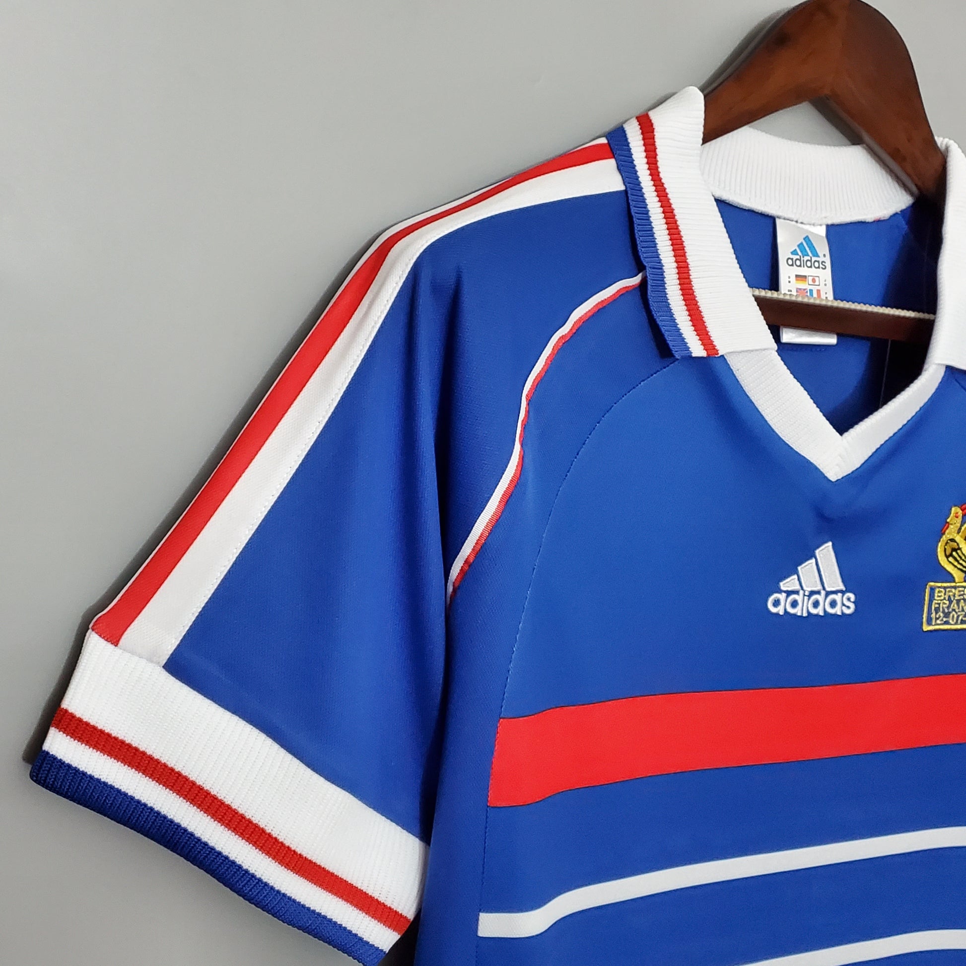 Vintage Adidas France home soccer jersey WC 1986